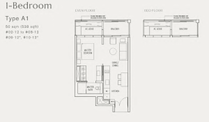 19-nassim-floorplan-1-bedroom-type-A1